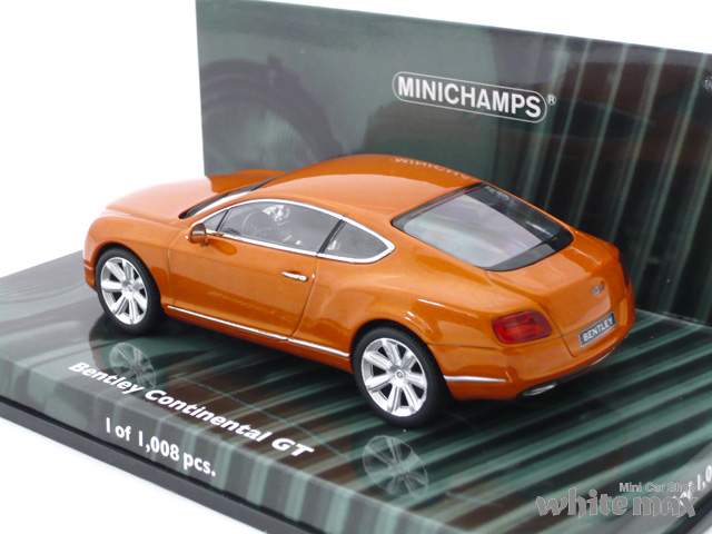 ミニチャンプス　1/43 ベントレー コンチネンタル GT 2011 (オレンジメタリック)