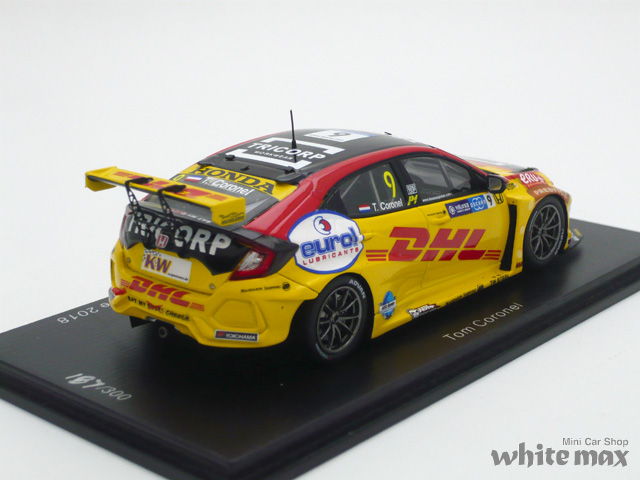 スパーク　1/43　ホンダ シビック タイプR WTCR マカオ2018 DHL スパーク 1/43 ホンダ シビック タイプR TCR 2018 WTCR マカオ